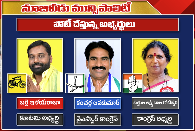 నూజివీడు మున్సిపల్ ఎన్నికలు: టీడీపీ ఇళయరాజా వర్సెస్ వైసీపీ లవకుమార్ | Nuzvid Municipal ...