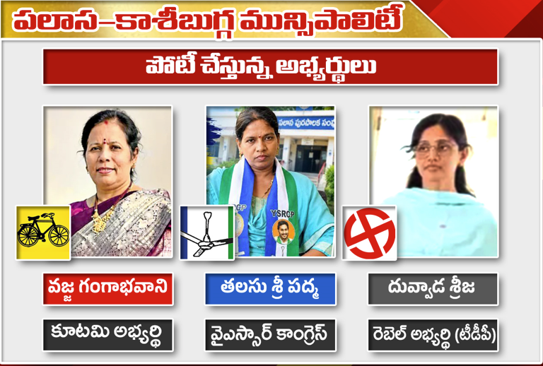 పలాస–కాశీబుగ్గ ఎన్నికలు: వజ్జ గంగాభవాని vs తలసు శ్రీ పద్మ